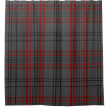 Holzkohlen-Grauroter schwarzer Tartan-karierter