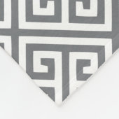 Holzkohlen-griechisches Schlüsselmuster Fleecedecke (Ecke)