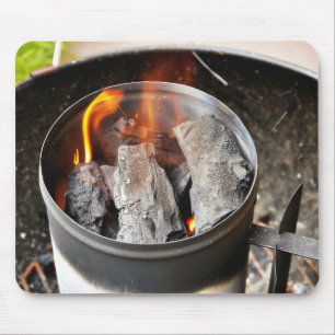 Holzkohlen-Kamin-Starter Mousepad