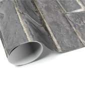 Holzkohlen-Ziegelstein-Muster Geschenkpapier (Rolleneckpunkt)