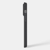 Holzkohleschwarze Schattenschrift-Monogramm mit Na iPhone Hülle (Linke Seite)