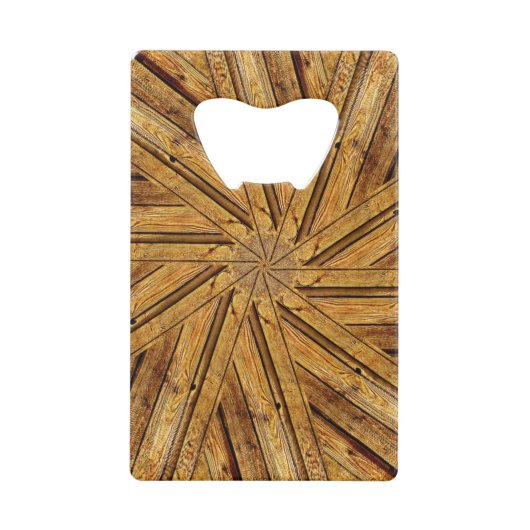 Holzkorn mit Monogramm Geldbeutel Flaschenöffner (Vorderseite)