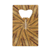 Holzkorn mit Monogramm Geldbeutel Flaschenöffner (Rückseite)