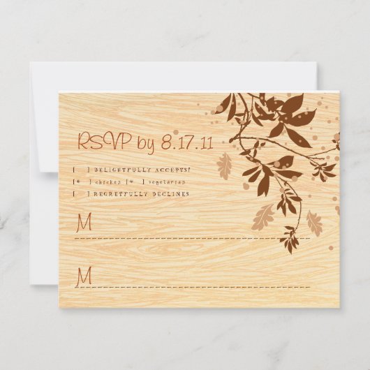 Holzkorn mit Reben UAWG RSVP Karte (Vorderseite)