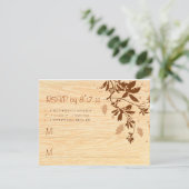Holzkorn mit Reben UAWG RSVP Karte (Stehend Vorderseite)