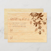 Holzkorn mit Reben UAWG RSVP Karte (Vorne/Hinten)