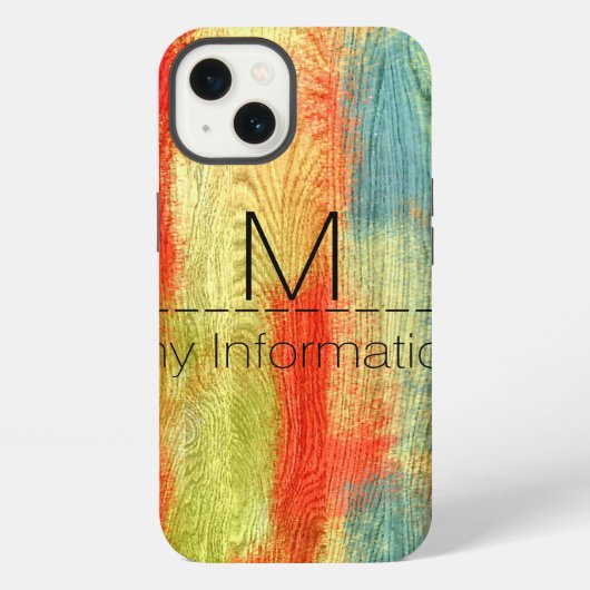 Holzkorn-Monogramm iPhone Hülle (Rückseite)