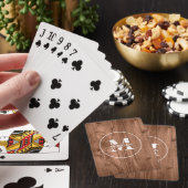 Holzkorn-Monogramm Personalisierter Anfangsbuchsta Spielkarten (In Situ)