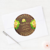 Holzkörnchen Baumrinde Produktkennzeichnungen Blum Runder Aufkleber (Umschlag)