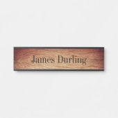 Holzkörnchen-Effekt-Schreibtisch mit Wandschild Türschild (Vorderseite )