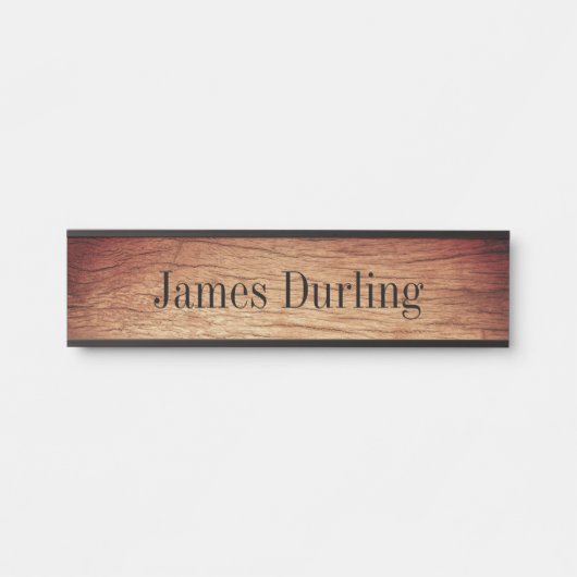 Holzkörnchen-Effekt-Schreibtisch mit Wandschild Türschild (Vorderseite )