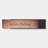 Holzkörnchen-Effekt-Schreibtisch mit Wandschild Türschild (Vorderseite )