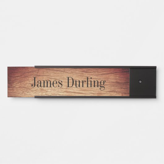 Holzkörnchen-Effekt-Schreibtisch mit Wandschild Türschild (Vorderseite )