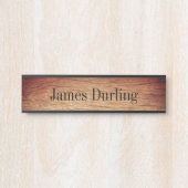 Holzkörnchen-Effekt-Schreibtisch mit Wandschild Türschild (Vorderseite )