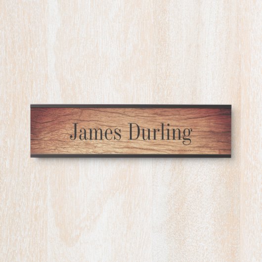 Holzkörnchen-Effekt-Schreibtisch mit Wandschild Türschild (Vorderseite )