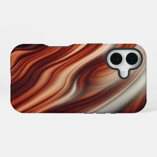 Holzkörnchen iPhone 16 Hülle (Rückseite (Horizontal))