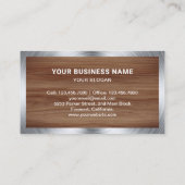 Holzkörnenstahl Rundsäge Handyman Carpenter Visitenkarte (Rückseite)