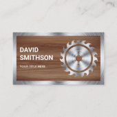 Holzkörnenstahl Rundsäge Handyman Carpenter Visitenkarte (Vorderseite)