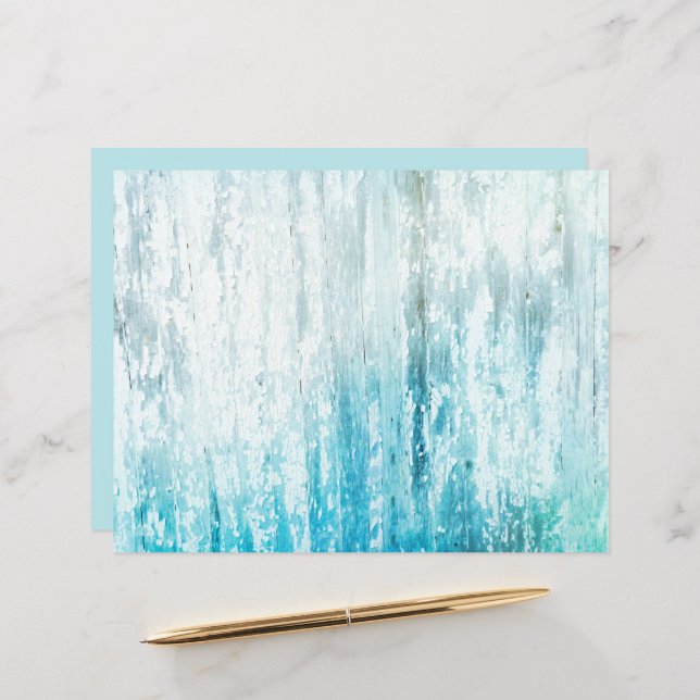 Holzkörner Aquamarin Weiß Rustikale Textur Decoupa (Vorderseite/Rückseite Beispiel)