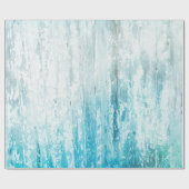 Holzkörner Aquamarin Weiß Rustikale Textur Decoupa Geschenkpapier (Flach)