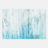 Holzkörner Aquamarin Weiß Rustikale Textur Decoupa Geschenkpapier Set (Vorderseite 3)