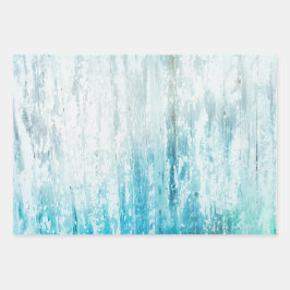 Holzkörner Aquamarin Weiß Rustikale Textur Decoupa Geschenkpapier Set