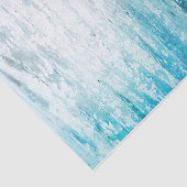 Holzkörner Aquamarin Weiß Rustikale Textur Decoupa Seidenpapier (Ausschnitt)