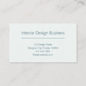 Holzkörner Aquamarin Weiß Rustikale Textur Visitenkarte (Rückseite)