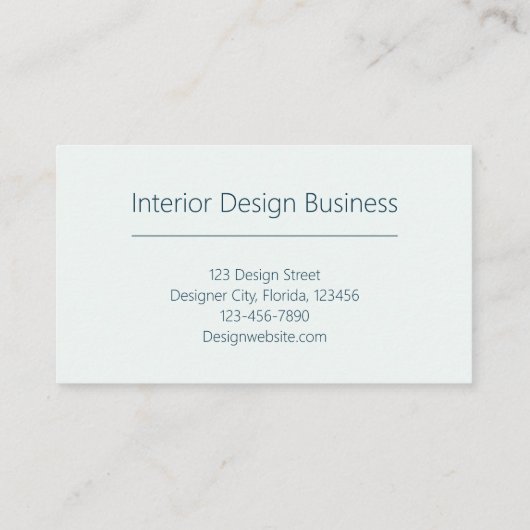 Holzkörner Aquamarin Weiß Rustikale Textur Visitenkarte (Rückseite)