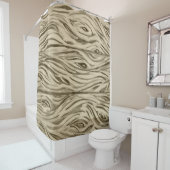 Holzkörner aus französischem Eichenholz Duschvorhang (Beispiel)