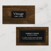 Holzkörner | Banner für schwarze Rahmen Visitenkarte (Vorne/Hinten)