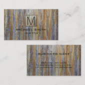 Holzkörner Beruflich elegant Monogram #18 Visitenkarte (Vorne/Hinten)