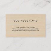 Holzkörner Beruflich elegant Monogramm #9 Visitenkarte (Rückseite)