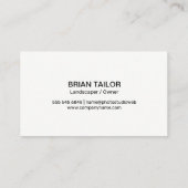 Holzkörner | BLUME | Muster der botanischen Blume Visitenkarte (Rückseite)