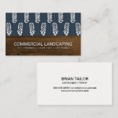 Holzkörner | BLUME | Muster der botanischen Blume Visitenkarte (Vorne/Hinten)