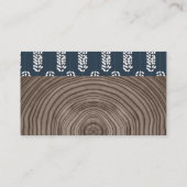 Holzkörner | BLUME | Muster der botanischen Blume Visitenkarte (Rückseite)