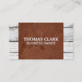 Holzkörner | Braune Vintage Textur Visitenkarte (Vorderseite)