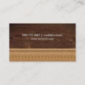 Holzkörner | Doppelgeheftes Tan Leather Visitenkarte (Rückseite)
