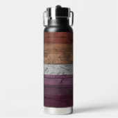 Holzkörner-Fahne subtil lesbischer Stolz Trinkflasche (Vorderseite)