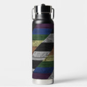 Holzkörner Fein-Flag-Farben Trinkflasche (Vorderseite)