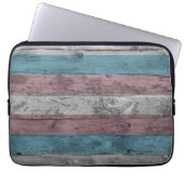 Holzkörner Fein-Flag Flag Farben Laptopschutzhülle (Vorderseite)