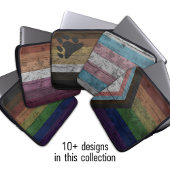 Holzkörner Fein-Flag Flag Farben Laptopschutzhülle