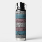 Holzkörner Fein-Flag Flag Farben Trinkflasche (Hinten)