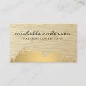 Holzkörner | Gold gebürstet Visitenkarte (Vorderseite)