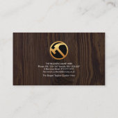 Holzkörner Handyman Signage Holzwerkstiefwerk Visitenkarte (Rückseite)