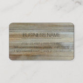 Holzkörner-Hintergrundmonogramm Nr. 2 Visitenkarte (Rückseite)