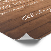 Holzkörner Hochzeit danke Ihnen Zeichen rustikal Poster (Ecke)