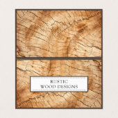 Holzkörner-Holzarbeiter-Tischler Visitenkarten (Außenseite Aufgefaltet)