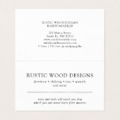 Holzkörner-Holzarbeiter-Tischler Visitenkarten (Innenseite Aufgefaltet)