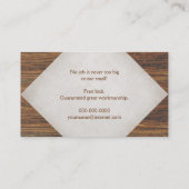 Holzkörner im Hintergrund Visitenkarte (Rückseite)